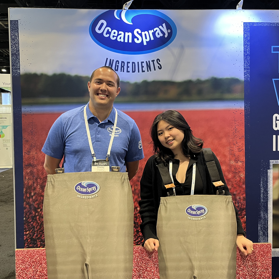 Ploy Wong at an Ocean Spray booth