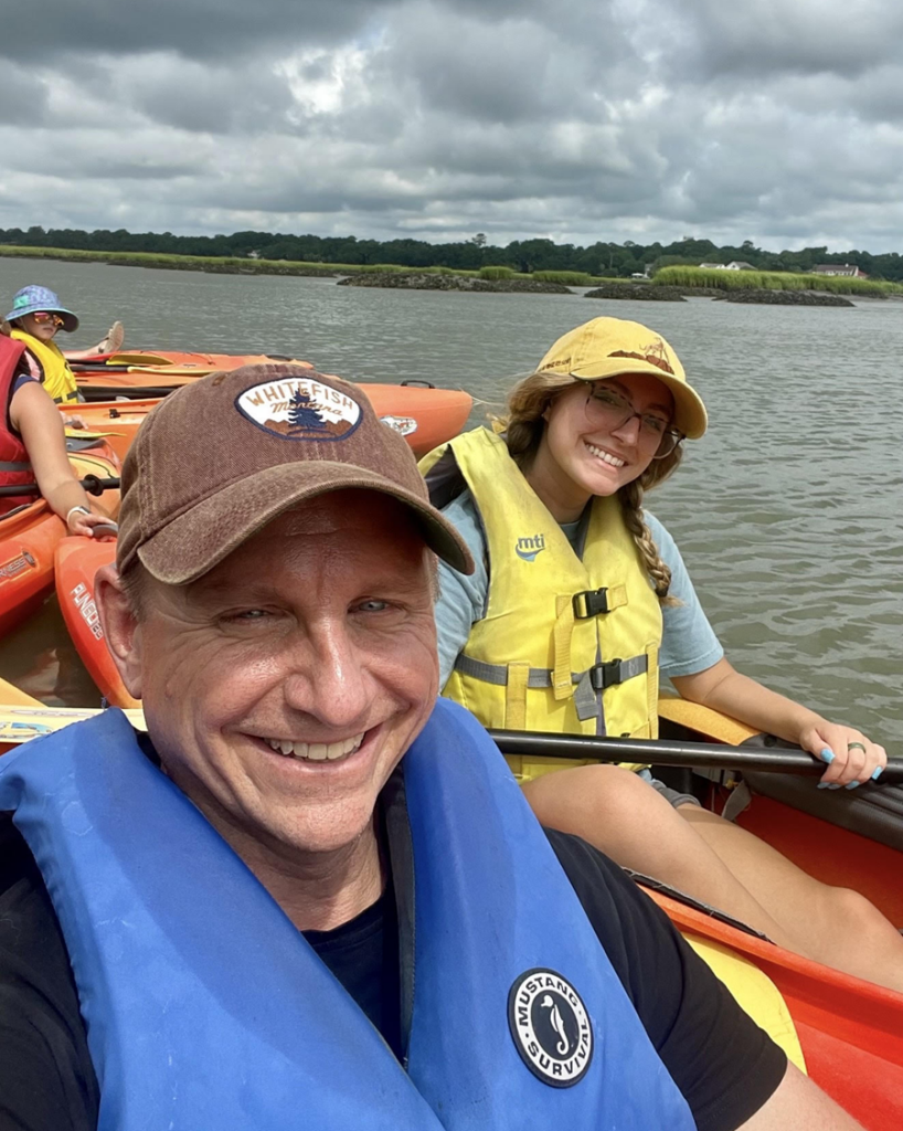 Kayakers on a body of water
