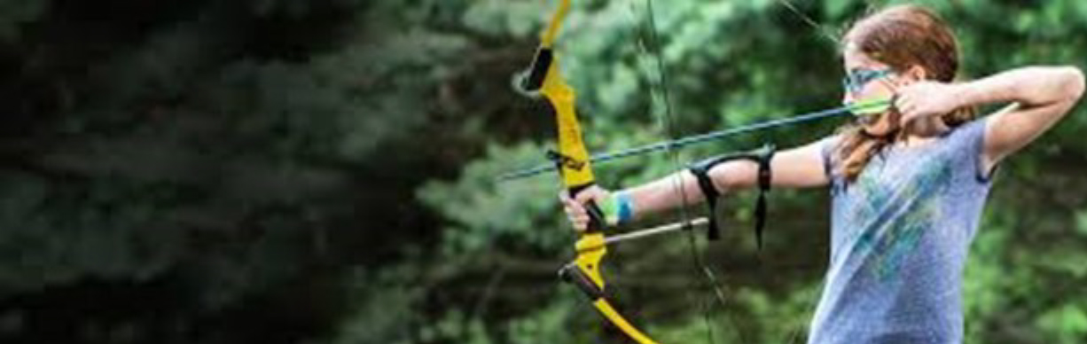 4-H Girls Learning Archery