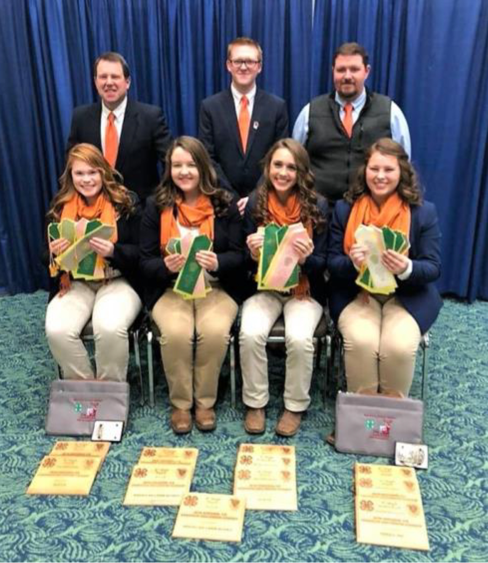 Tennessee 4-H Livestock Skillathon Team Competes at NAILE - The team consisted of Emily Johnson of Loudon Co., Emily Nave of Rutherford Co., Kaitlin Taylor of Wilson Co., and Keri Beth Cox from Bradley Co.