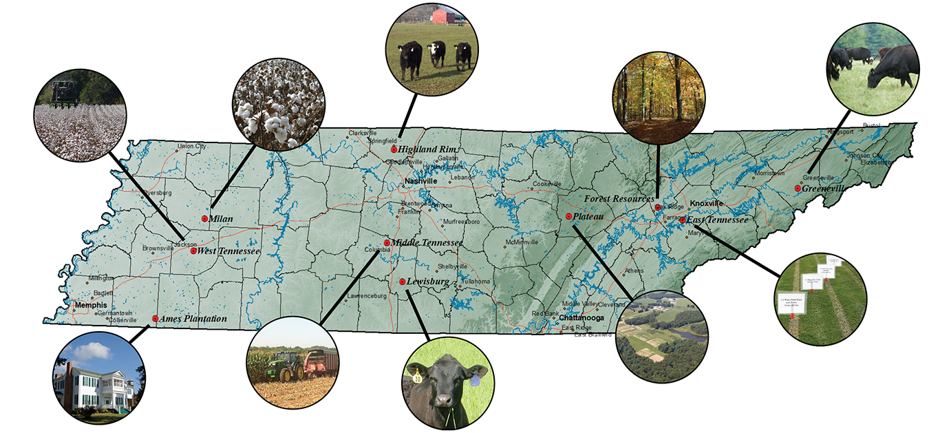 AgResearch and Education Center Location Map with Image Callouts