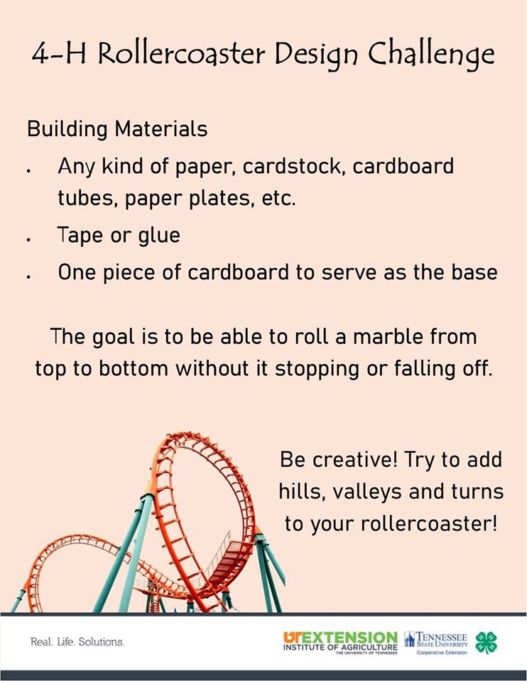 4-H Rollercoaster Design Challenge