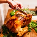 Picture of person slicing a turkey
