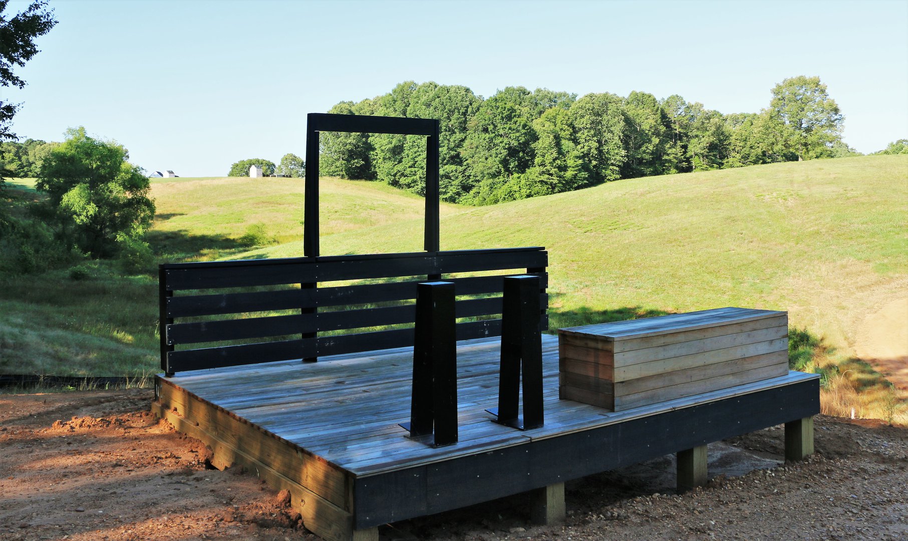 One of the shooting clays at Lone Oaks Farm